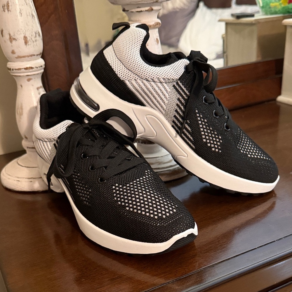 Black and White Athletic Shoes